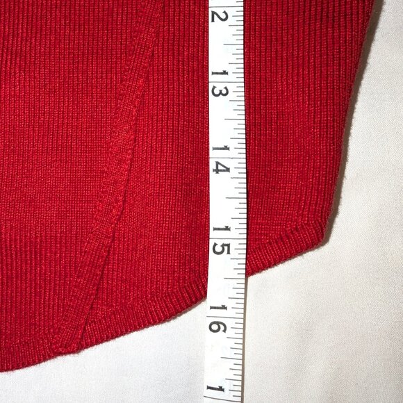 NWT House Of Harlow 1960 | Corset Cropped Red Knit Sweater Square Neck | Size XS - Picture 8 of 9
